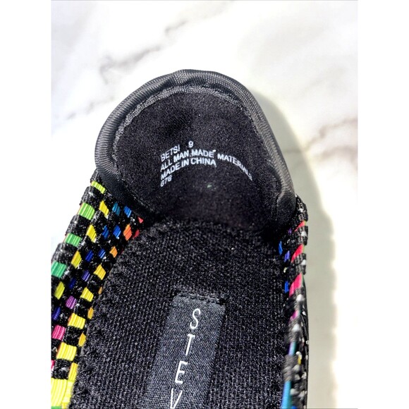 Steven By Steve Madden Womens Betsi Multicolor Stretch Woven Wedge Shoes Size 9 - Picture 7 of 11
